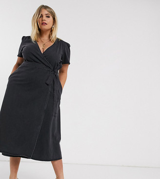 black denim dress plus size