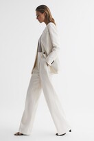 Thumbnail for your product : Reiss Wide Leg High Rise Pinstripe Trousers