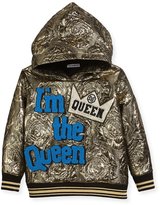 Thumbnail for your product : Dolce & Gabbana I'm the Queen Metallic Hoodie, Size 4-6
