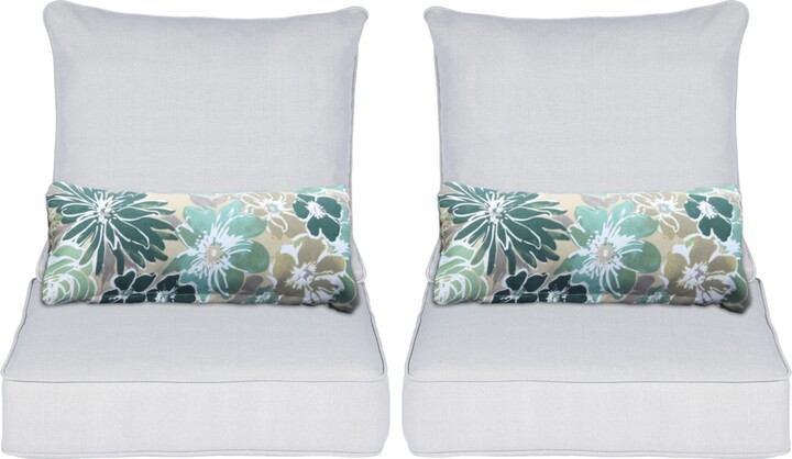 Aoodor 24” x 24” Patio Furniture Outdoor Deep Seat (2 Back 2 Seater 2 Pillow )