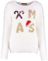 Thumbnail for your product : boohoo Fluffy Knit Sequin Christmas Jumper