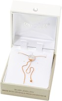 Thumbnail for your product : Evoke Rose Gold Plated Sterling Silver Clear Swarovski Crystals Disc Box Chain Lariat Necklace