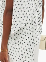 Thumbnail for your product : Roland Mouret Pasha Polka-dot Pleated-cloque Blouse - White Black