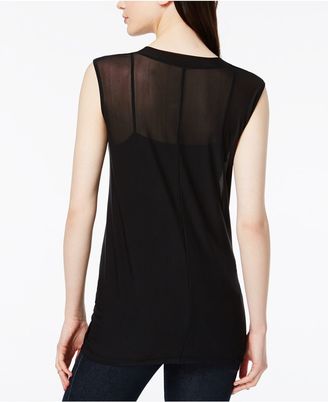 Bar III Tie-Front Illusion Top, Created for Macy's
