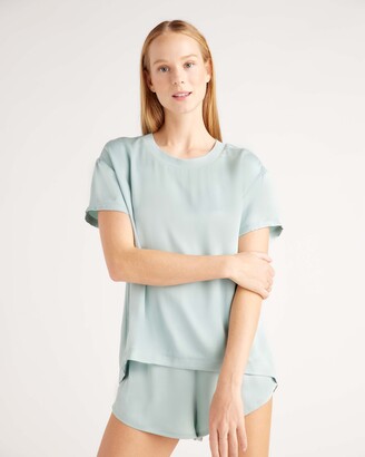 Quince 100% Washable Silk Pajama Top with Piping