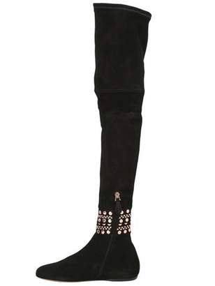 Alaia 10mm Suede Over-The-Knee Boots