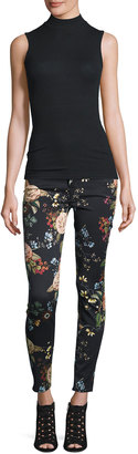 7 For All Mankind The Ankle Skinny Floral-Print Jeans, English Botanical