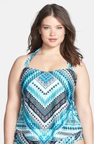 Thumbnail for your product : Becca Etc 'Mayan' Tankini Top (Plus Size)