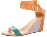 Thumbnail for your product : Maison Margiela Leather Wedge Sandals