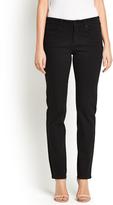 Thumbnail for your product : NYDJ High Waisted Straight Leg Slimming Jeans - Black