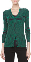 Thumbnail for your product : Michael Kors Space Dye Cashmere Cardigan, Emerald