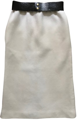 Celine White Wool Skirt for Women