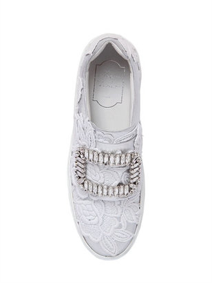 Roger Vivier 20mm Sneaky Viv Lace & Leather Sneakers