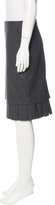 Thumbnail for your product : Hermes Virgin Wool Knee-Length Skirt