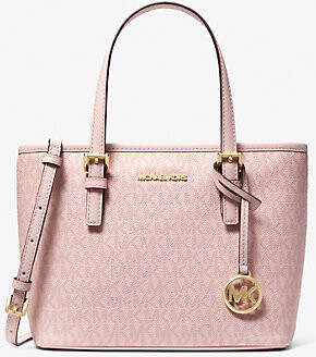 Michael kors MK xs tote bag carry all mono pink Luxury Bags  Wallets on  Carousell