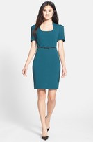 Thumbnail for your product : Marc New York 1609 Marc New York by Andrew Marc Belted Stretch Sheath Dress