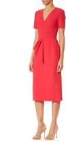 Thumbnail for your product : Carolina Herrera Short-Sleeve Cocktail Dress with Draped Detail
