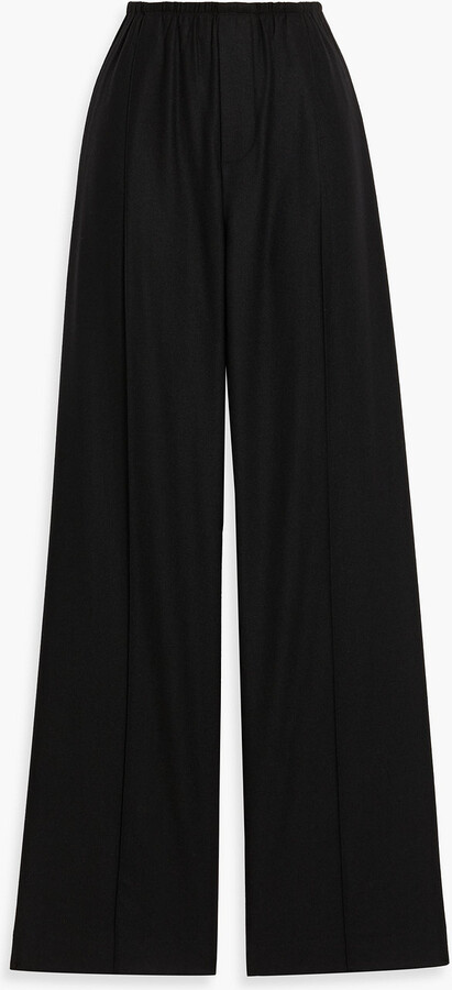 Flannel wide-leg pants