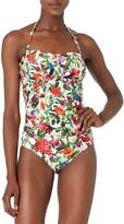 Thumbnail for your product : Tahari Tahari Women's Twist Bandeau Shirred One Piece Swimsuit