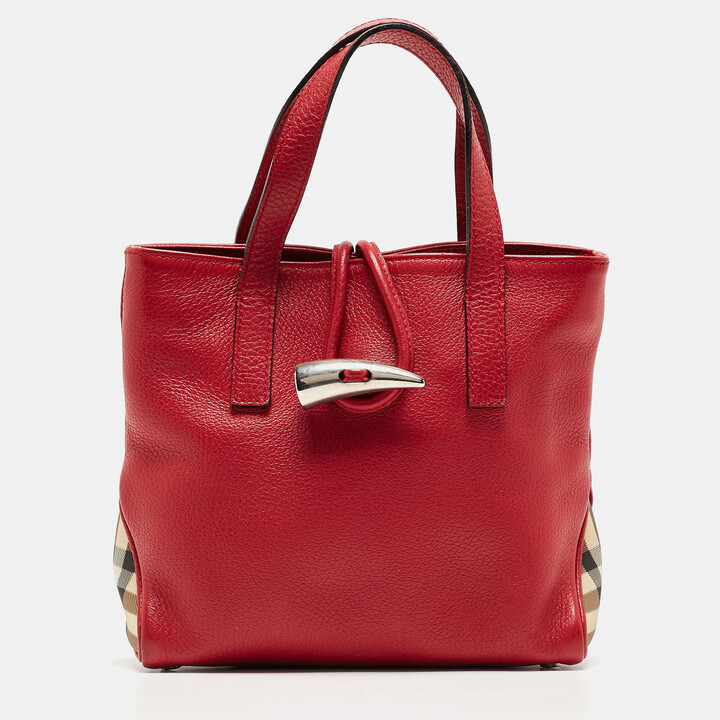 Burberry Women's Red Tote Bags | ShopStyle