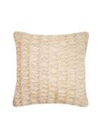 Thumbnail for your product : House of Fraser Nitin Goyal Hand Smocked Swirl Velvet cushion in Ivory 40x40