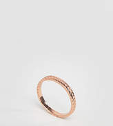 Thumbnail for your product : ASOS Rose Gold Plated Sterling Silver Plait Band Ring