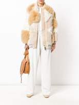 Thumbnail for your product : Chloé patchwork shearling jacket