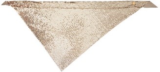 Paco Rabanne Crystal-embellished Chainmail Mesh Triangle Scarf - Gold