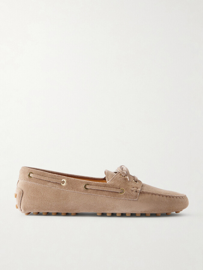 Tod's Gommino Suede Boat Shoes - Brown