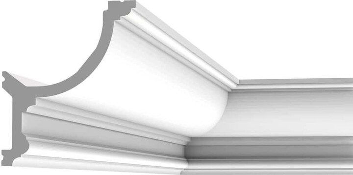 4-7/8 in. x 5-7/8 in. x 78-3/4 in. Primed White Plain Polyurethane Crown Moulding