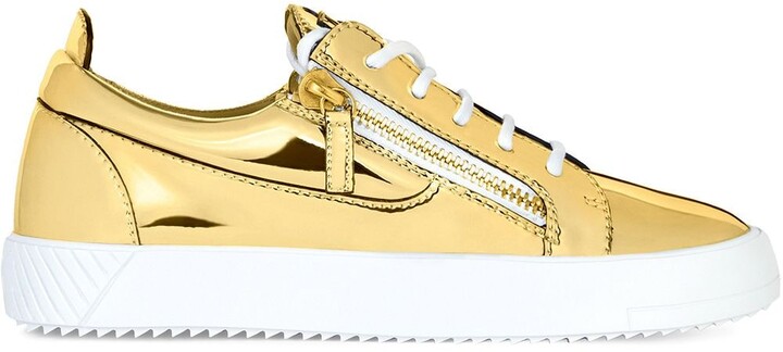 gold sneakers mens