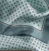 Thumbnail for your product : Gucci Partridge Print Silk Pocket Square