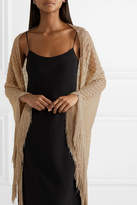Thumbnail for your product : Missoni Fringed Metallic Crochet-knit Wrap - Gold