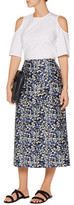Thumbnail for your product : Mother of Pearl Glennis Floral-Print Cotton And Silk-Blend Midi Skirt