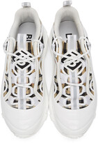 Thumbnail for your product : Burberry White & Beige Check Arthur Sneakers