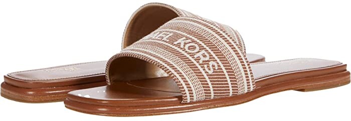 michael michael kors glitter mk logo slides