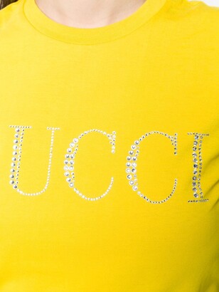 Emilio Pucci Crystal Embellished Logo T-shirt