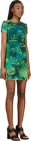 Thumbnail for your product : Versus Green Jungle Print Safety Pin Dress