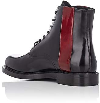 Calvin Klein Men's Stripe-Appliquéd Spazzolato Leather Boots