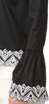Thumbnail for your product : Jonathan Simkhai Embroidered Mock Neck Top