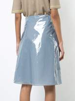Thumbnail for your product : Jil Sander vinyl flared skirt