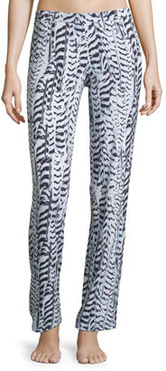 Cosabella Sedona Printed Pajama Pants, Black/White