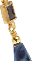 Thumbnail for your product : Chan Luu 18-karat Gold-plated Sterling Silver Pyrite Earrings