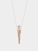 Thumbnail for your product : Diane Kordas Star Diamond & 18kt Rose-gold Amulet Necklace