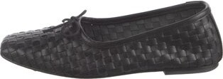 Freda Salvador Leather Bow Accents Ballet Flats