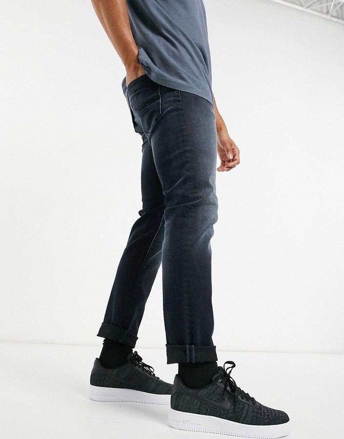 Jack and Jones Intelligence Glenn super stretch slim tapered jeans in blue - ShopStyle