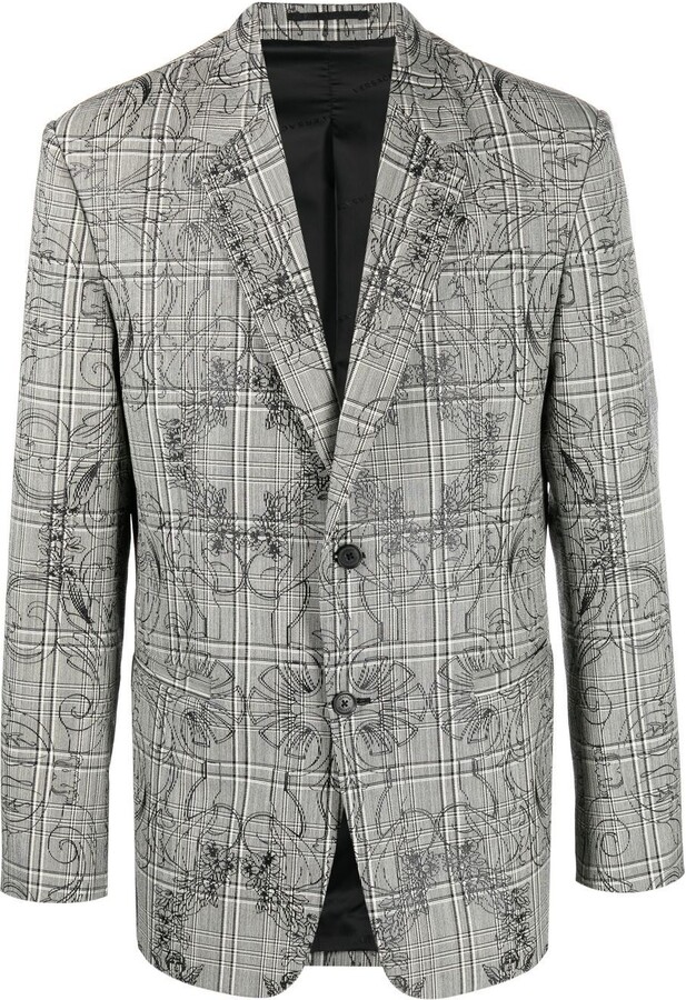 Versace BaroquePrint SingleBreasted Blazer ShopStyle