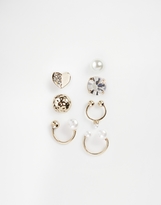 Thumbnail for your product : Oasis Pearl Ear Adorn Multipack Earrings