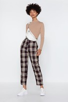 Thumbnail for your product : Nasty Gal Womens Tartan Up Tapered trousers