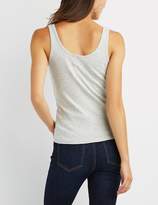 Thumbnail for your product : Charlotte Russe Button-Up Cami Tank Top